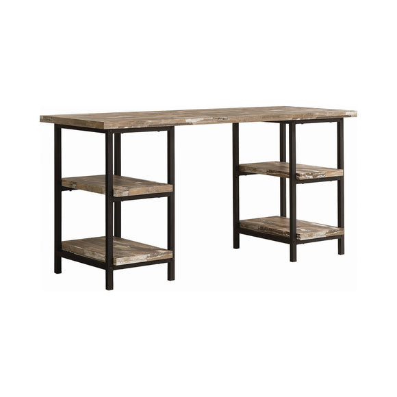 Coaster Skelton 4-Shelf Writing Desk Salvaged Cabin
